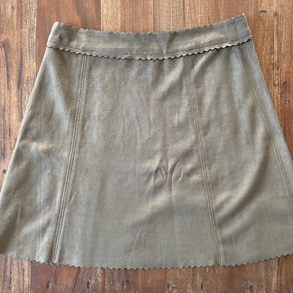 Green Suede Skirt from Alter’d State in Medium